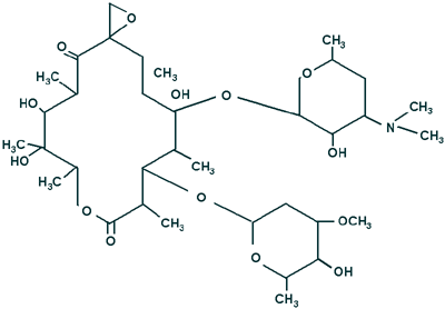 Химическая структура олеандомицина