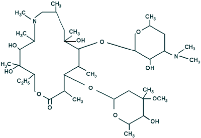 Химическая структура азитромицина