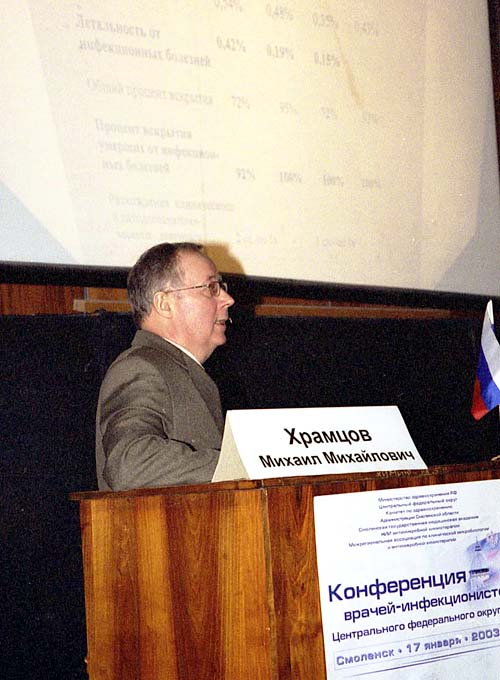 Зав. кафедрой инфекционных болезней СГМА, профессор М.М. Храмцов
